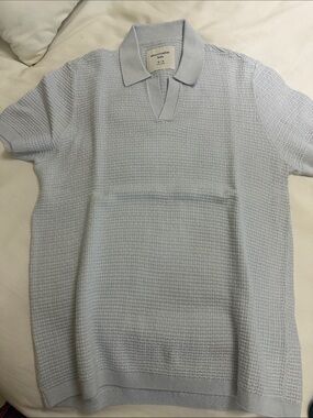 abercrombie kids Light Blue Knit Polo